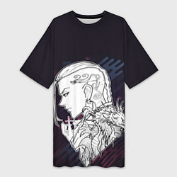Женская длинная футболка Дракен Токийские мстители дракончик