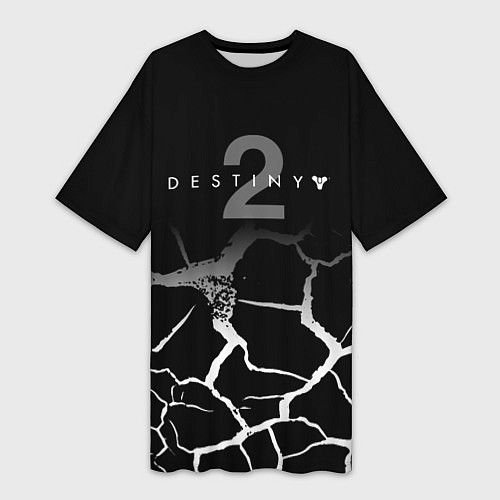 Женская длинная футболка Destiny Трещины по всюду / 3D-принт – фото 1