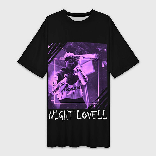 Женская длинная футболка Night Lovell Art / 3D-принт – фото 1