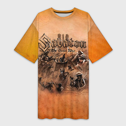 Женская длинная футболка The Great War - Sabaton / 3D-принт – фото 1