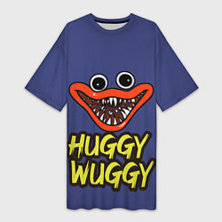 Женская длинная футболка Huggy Wuggy: Smile
