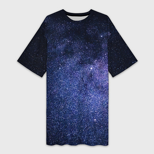 Женская длинная футболка Night sky / 3D-принт – фото 1