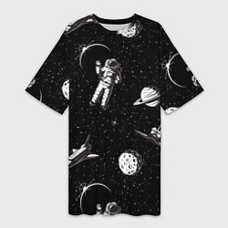 Женская длинная футболка Космический вояж