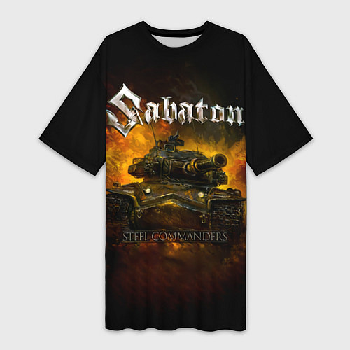 Женская длинная футболка SABATON - Steel Commanders / 3D-принт – фото 1