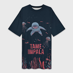 Женская длинная футболка Tame impala under water