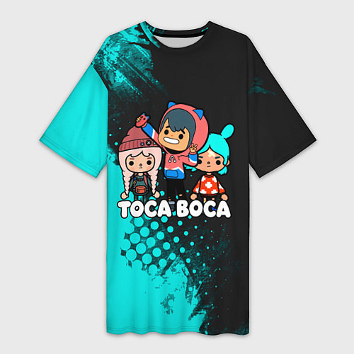 Женская длинная футболка Toca Boca Рита и Леон / 3D-принт – фото 1