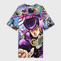 Футболка женская длинная JoJos Bizarre Adventure: Josuke, цвет: 3D-принт