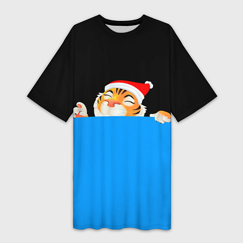 Женская длинная футболка ГОД ТИГРА 2022 / 3D-принт – фото 1