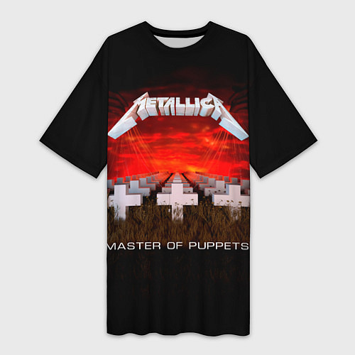 Женская длинная футболка Master of Puppets - Metallica / 3D-принт – фото 1