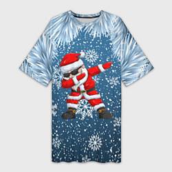 Футболка женская длинная DAB SANTA WINTER, цвет: 3D-принт