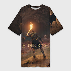 Женская длинная футболка Elden Ring - подземелье