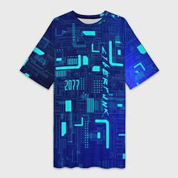 Женская длинная футболка Киберпанк Зима 2022