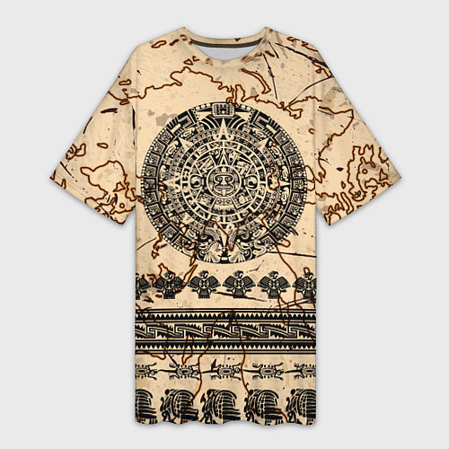 Женская длинная футболка AztecsАцтеки / 3D-принт – фото 1