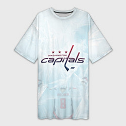 Женская длинная футболка Washington Capitals Ovi8 Ice theme