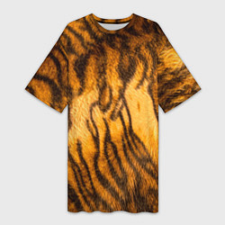 Женская длинная футболка Шкура тигра 2022