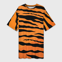 Женская длинная футболка Шкура тигра вектор