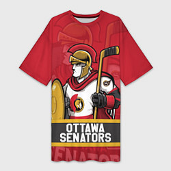 Женская длинная футболка Оттава Сенаторз, Ottawa Senators