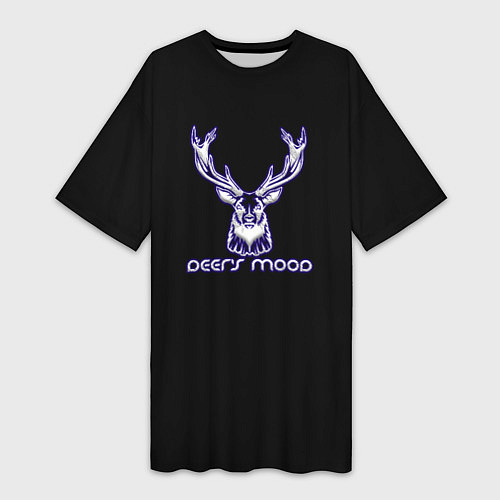 Женская длинная футболка Deers mood / 3D-принт – фото 1