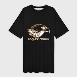 Футболка женская длинная Eagles mood, цвет: 3D-принт
