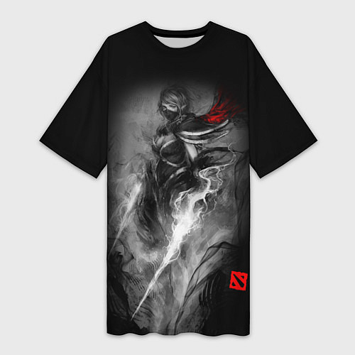 Женская длинная футболка DOTA 2 ДОТА 2 ТЕНЬ / 3D-принт – фото 1