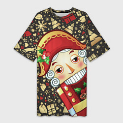 Футболка женская длинная ЩЕЛКУНЧИК - 2022, цвет: 3D-принт