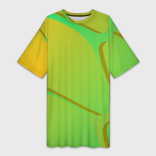Женская длинная футболка Градиентная абстракция / 3D-принт – фото 1