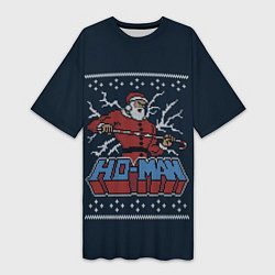 Женская длинная футболка HO-MAN SANTA