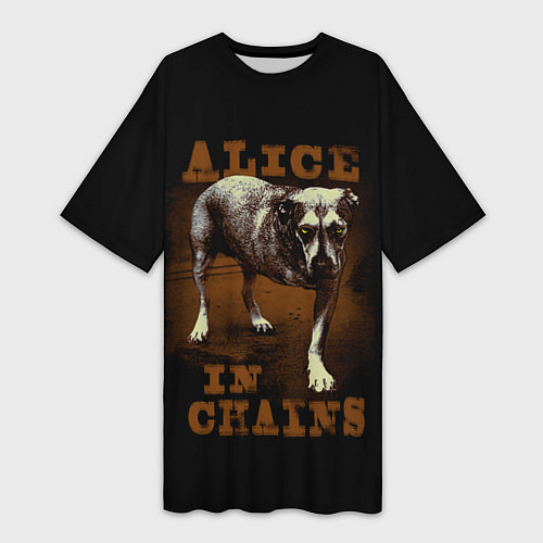 Женская длинная футболка Alice in chains Dog / 3D-принт – фото 1