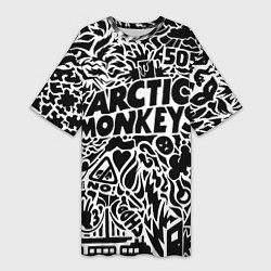 Женская длинная футболка Arctic monkeys Pattern