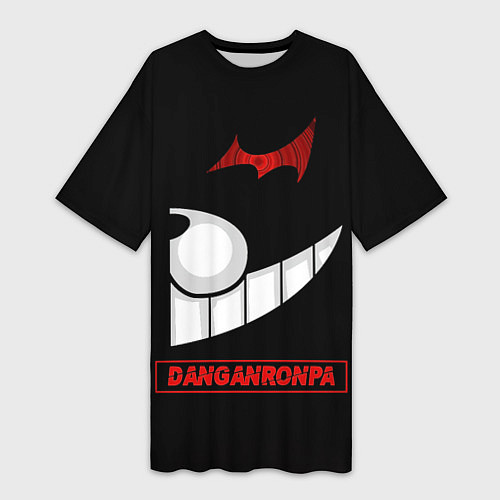 Женская длинная футболка Черная половина Монокума - Danganronpa / 3D-принт – фото 1