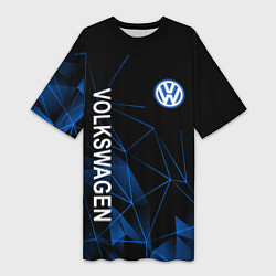 Женская длинная футболка Volkswagen, Фольцваген Геометрия
