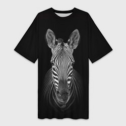 Женская длинная футболка Зебраzebra