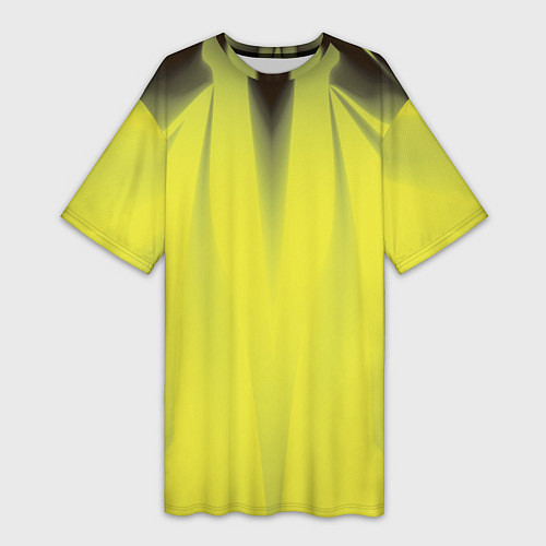 Женская длинная футболка Орхидея в желтом Абстракция Дополнение 541-1 / 3D-принт – фото 1