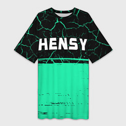 Женская длинная футболка Hensy - Краска