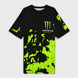 Женская длинная футболка Monster Energy green