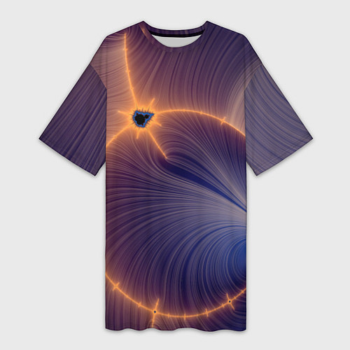 Женская длинная футболка Black Hole Tribute design / 3D-принт – фото 1