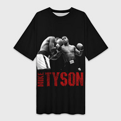 Женская длинная футболка Майк Тайсон Mike Tyson
