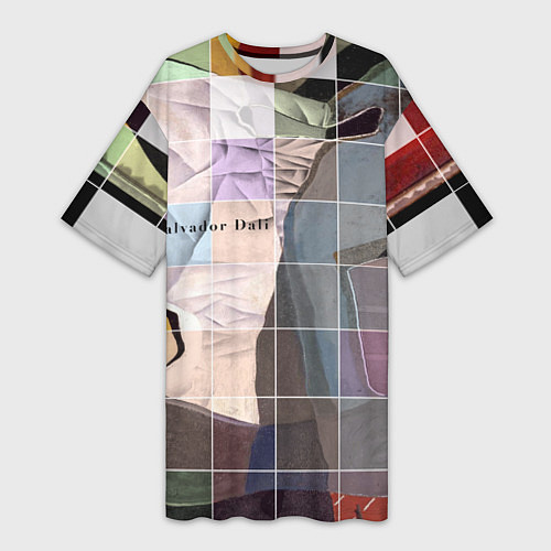 Женская длинная футболка Сальвадор дали Арлекин / 3D-принт – фото 1