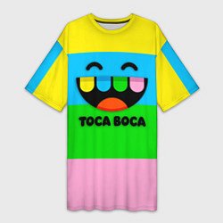 Женская длинная футболка Toca Boca Logo Тока Бока