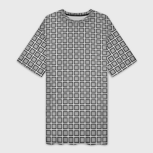Женская длинная футболка Коллекция Journey Клетка 2 119-9-7-f1 Дополнение к / 3D-принт – фото 1