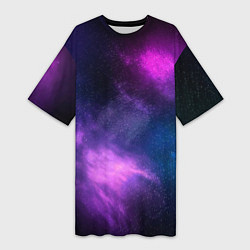 Женская длинная футболка Космос Galaxy
