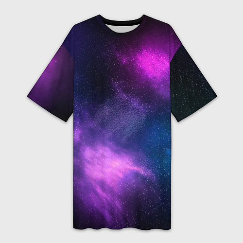 Женская длинная футболка Космос Galaxy / 3D-принт – фото 1