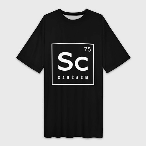 Женская длинная футболка SC - SARCASM 75 САРКАЗМ / 3D-принт – фото 1