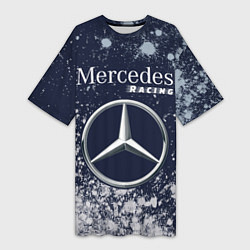 Женская длинная футболка MERCEDES Racing Краски