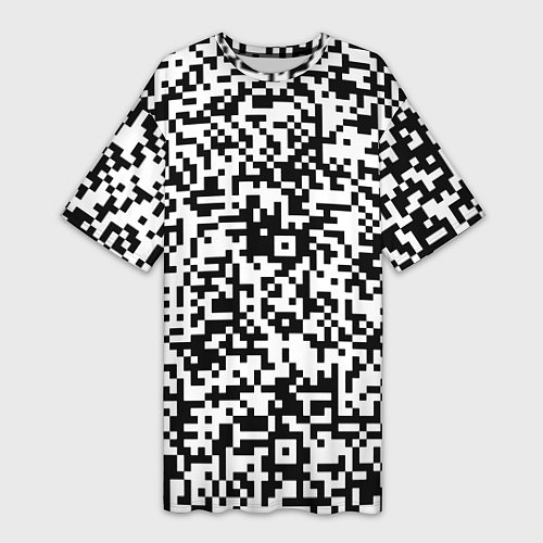 Женская длинная футболка Стиль QR код / 3D-принт – фото 1