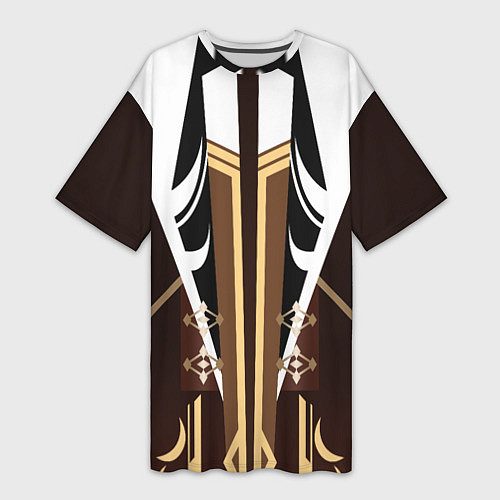 Женская длинная футболка КОСТЮМ ГЕО АРХОНТА ДЖУН ЛИ / 3D-принт – фото 1