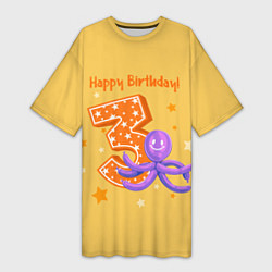 Женская длинная футболка Третий день рождения