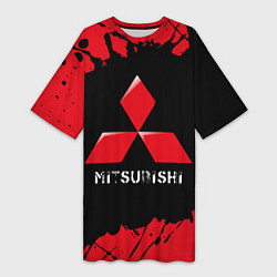 Женская длинная футболка MITSUBISHI Mitsubishi Краски