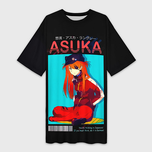 Женская длинная футболка Asuka - Neon Genesis Evangelion / 3D-принт – фото 1