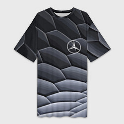 Женская длинная футболка Mercedes Benz pattern